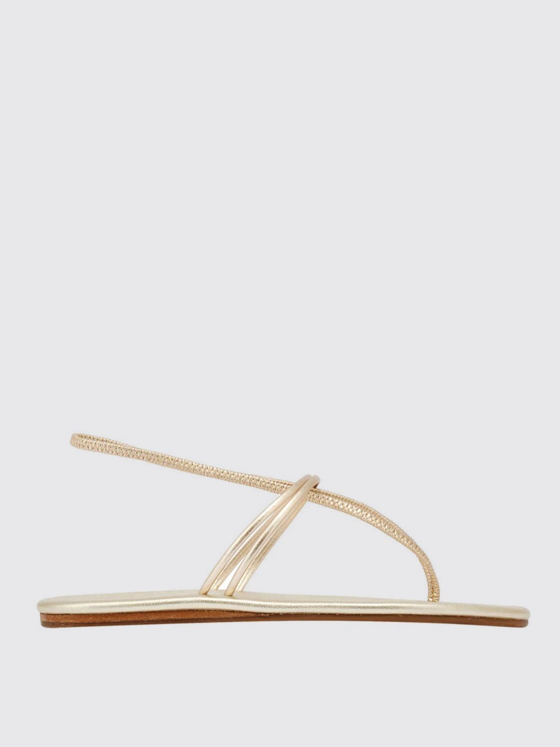 Ancient Greek Sandal Shoes  Woman Color Platinum