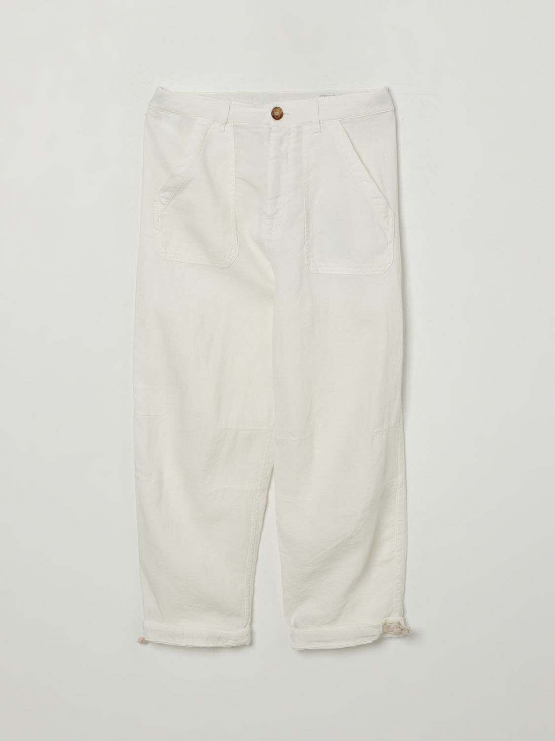 BRUNELLO CUCINELLI PANTS BRUNELLO CUCINELLI KIDS COLOR WHITE G98687001