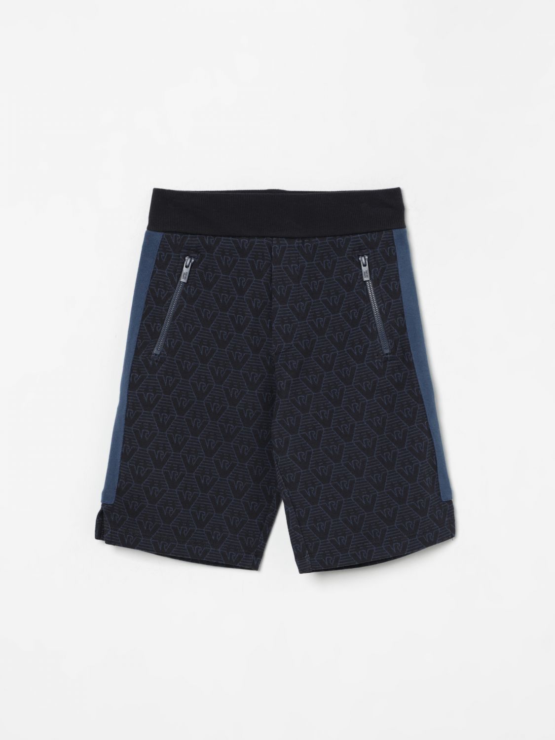 Shop Emporio Armani Shorts Kids Color Blue