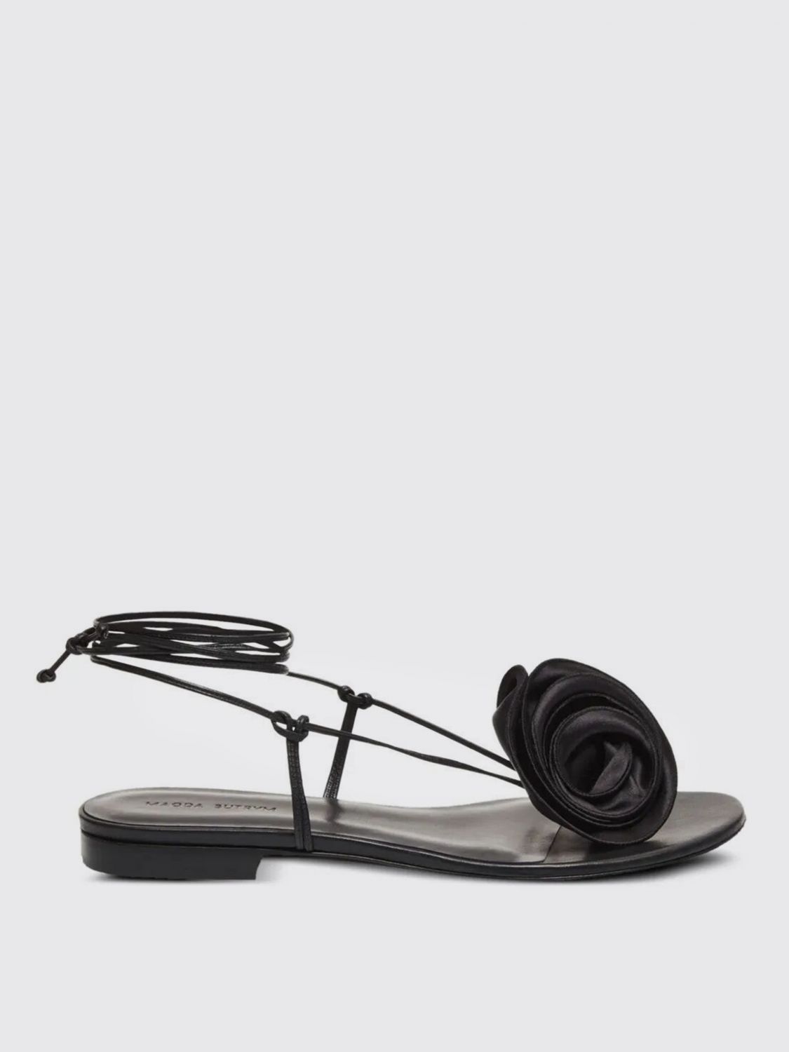 Shop Magda Butrym Flat Sandals Woman Color Black