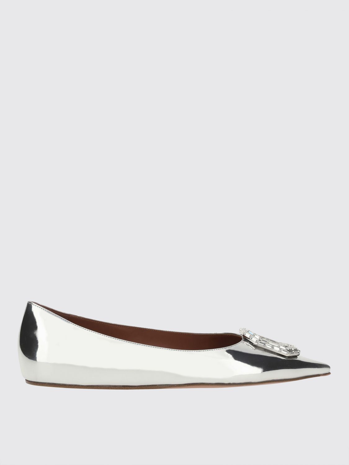 AMINA MUADDI BALLET FLATS AMINA MUADDI WOMAN COLOR SILVER G98790061