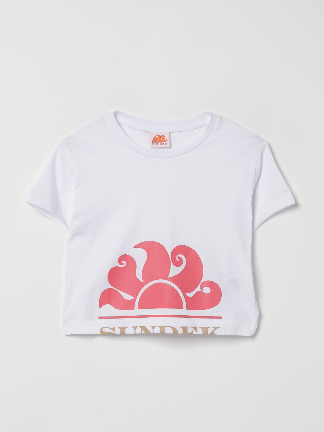 Sundek Kids' T-shirt In Cotone Con Stampa Logo