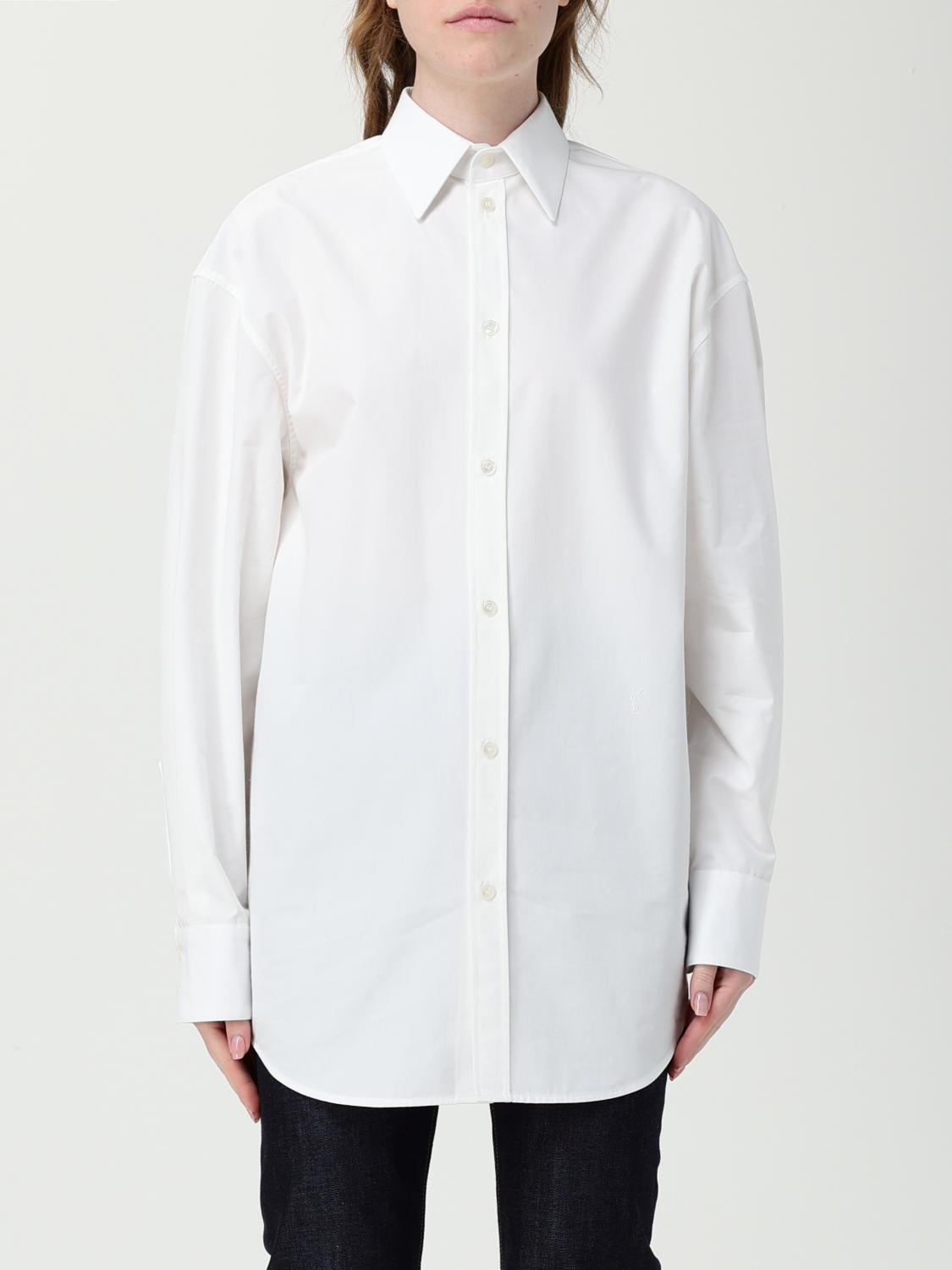 SAINT LAURENT Camicia classico in popeline di cotone