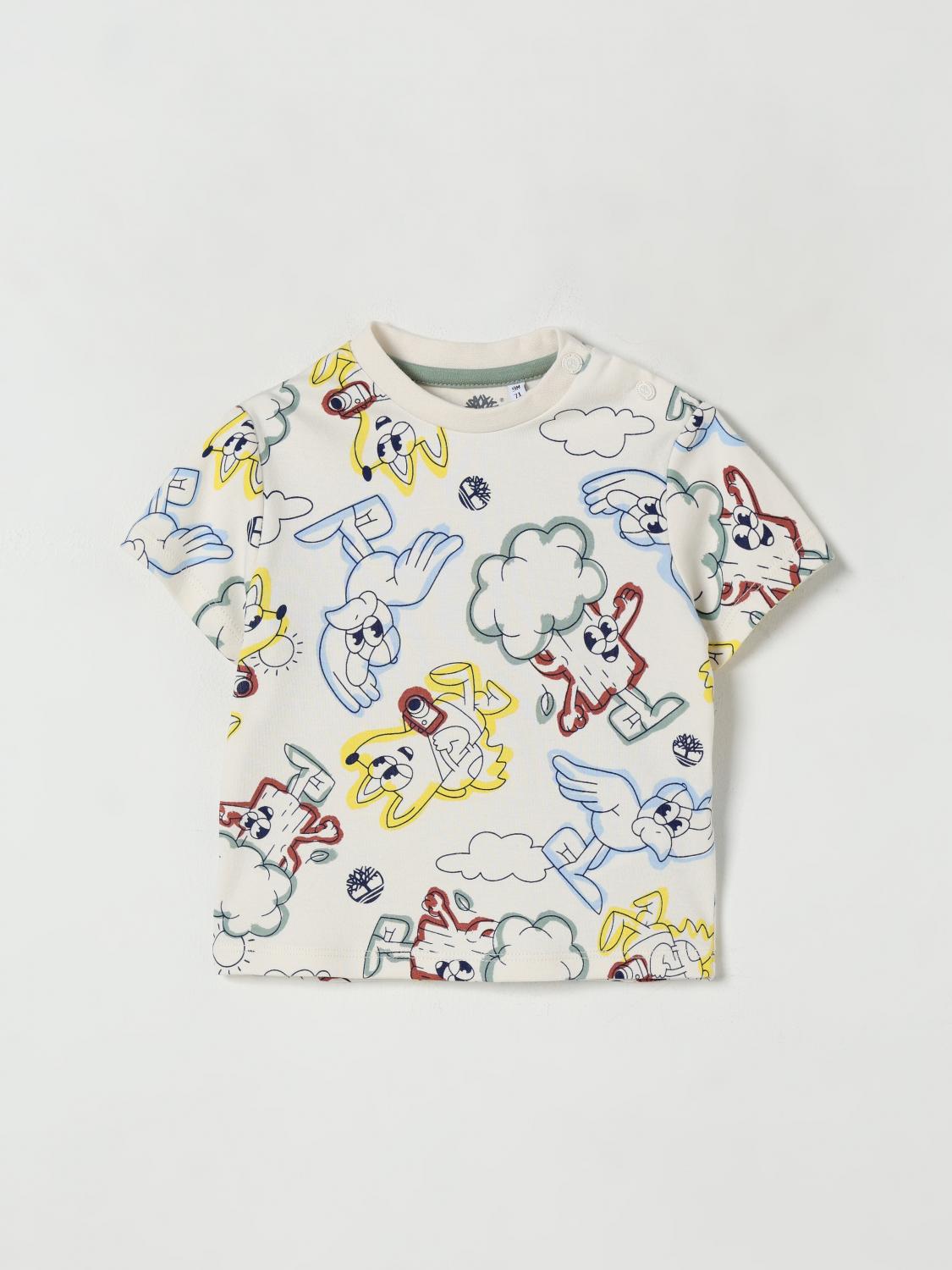 Timberland Ivory T-shirt For Baby Boy With Print