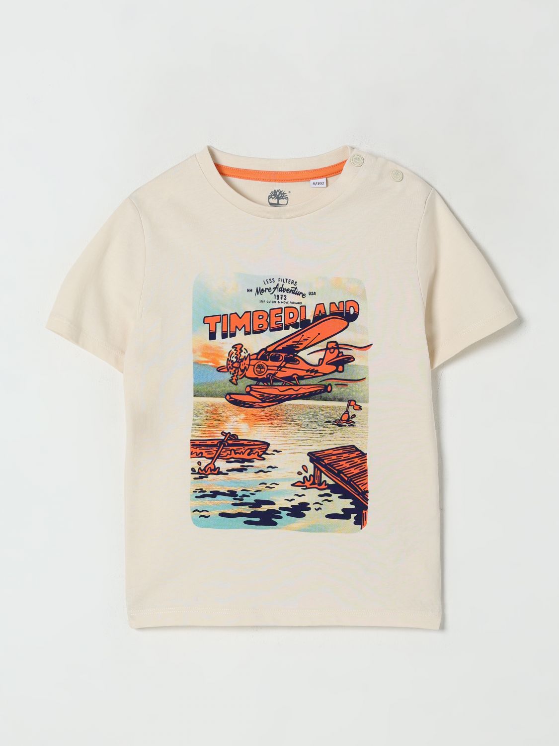 Timberland Kids' T-shirt In Cotone Con Grafica