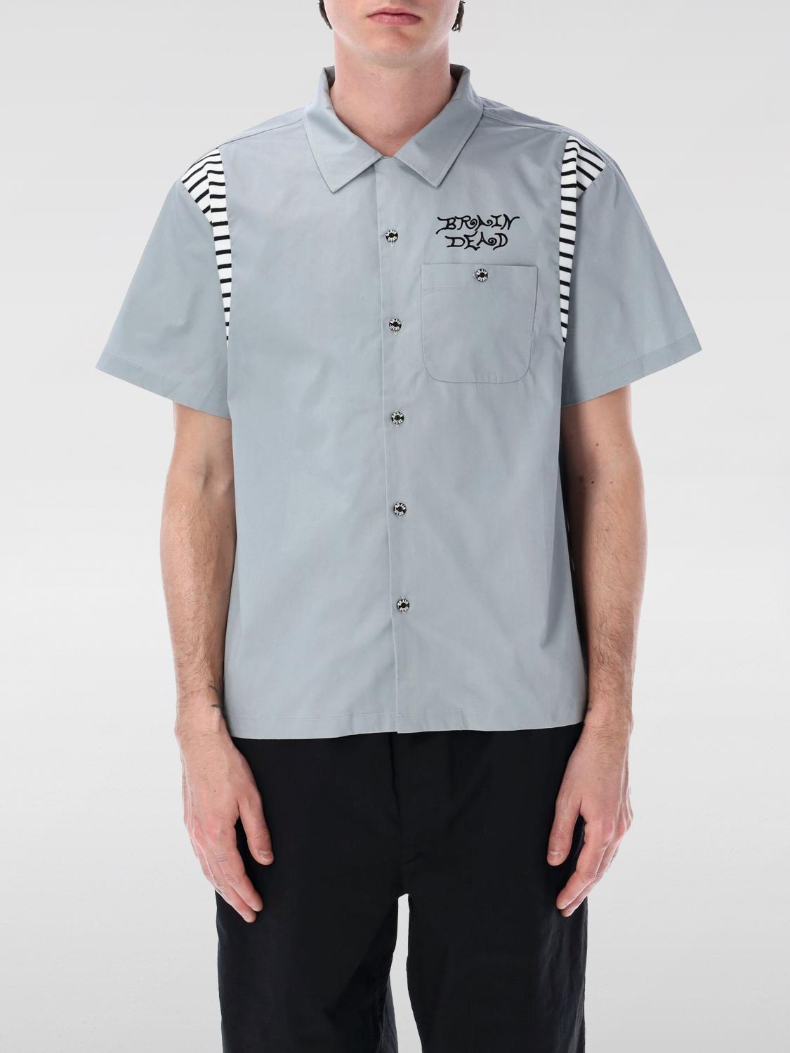 Brain Dead Cotton Shirt With Chest Pocket And Graphic Print