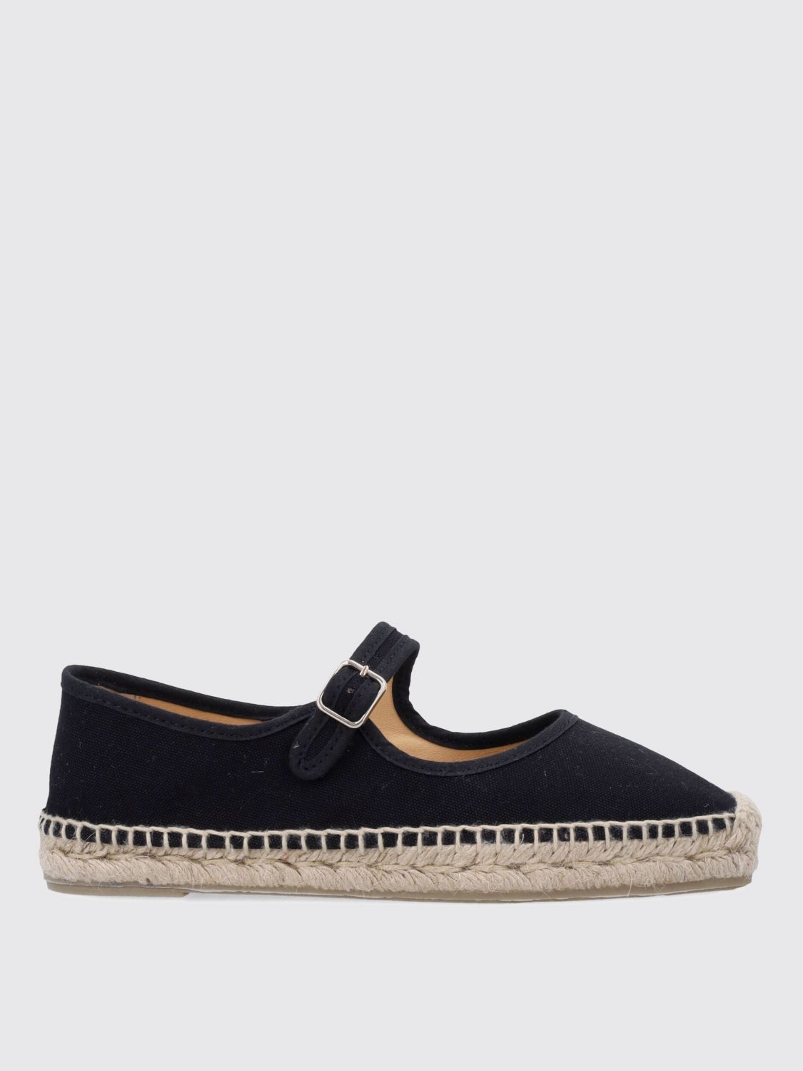Castaã±er Castaner Classic Black Espadrille With Braided Jute Sole