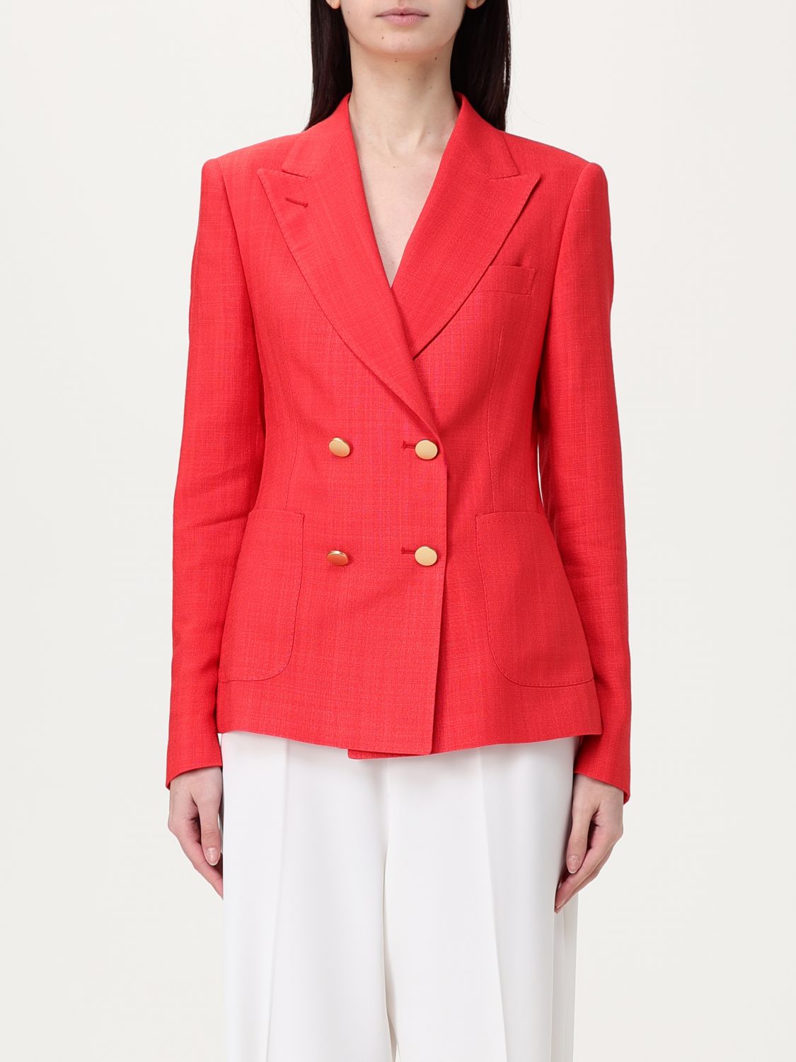 Tagliatore J-coral Double-breasted Blazer In Viscose