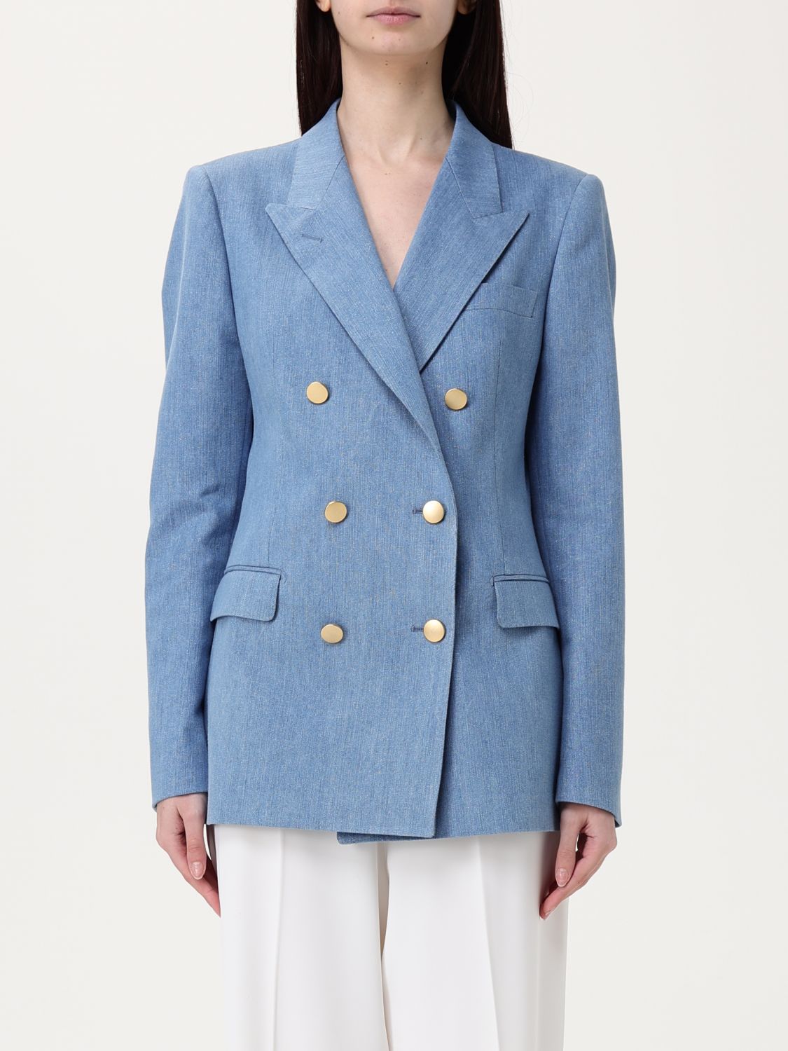 Tagliatore Double-breasted Cotton Jacket With Structured Shoulders