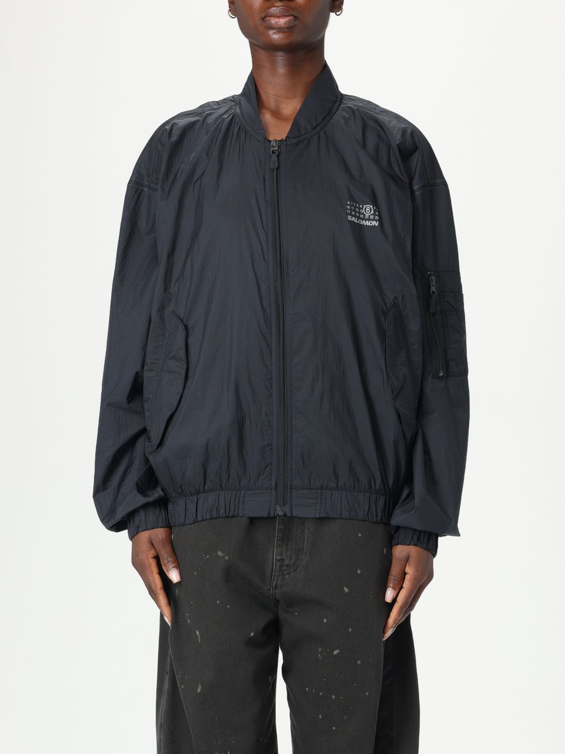 Mm6 Maison Margiela Black Nylon Mm6 X Salomon Jacket