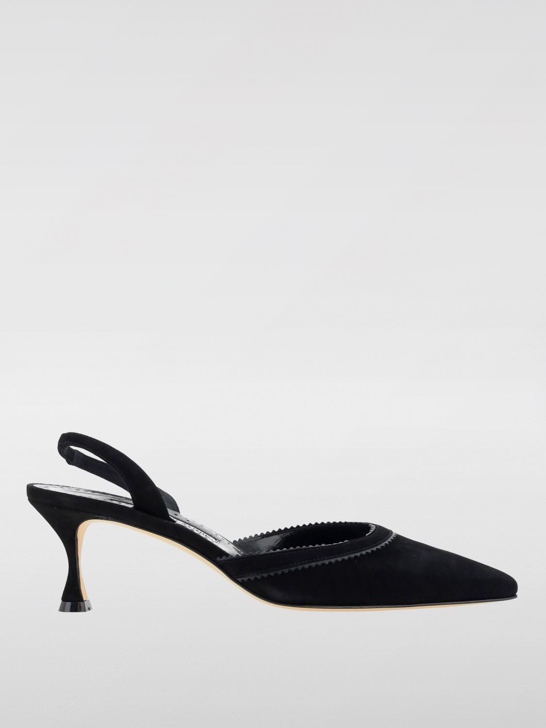 Shop Manolo Blahnik High Heel Shoes  Woman Color Black In Schwarz