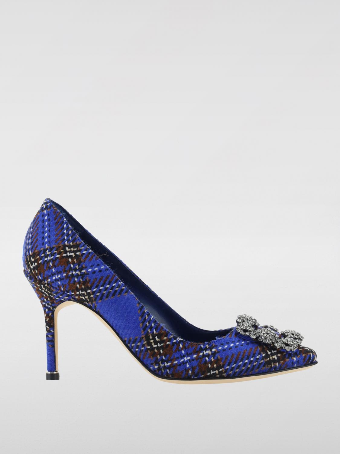 Shop Manolo Blahnik Pumps  Woman Color Blue In Blau