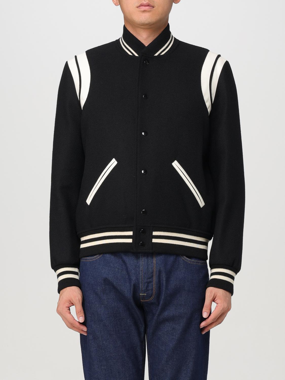 Saint Laurent Teddy Jacket In Wool In Black