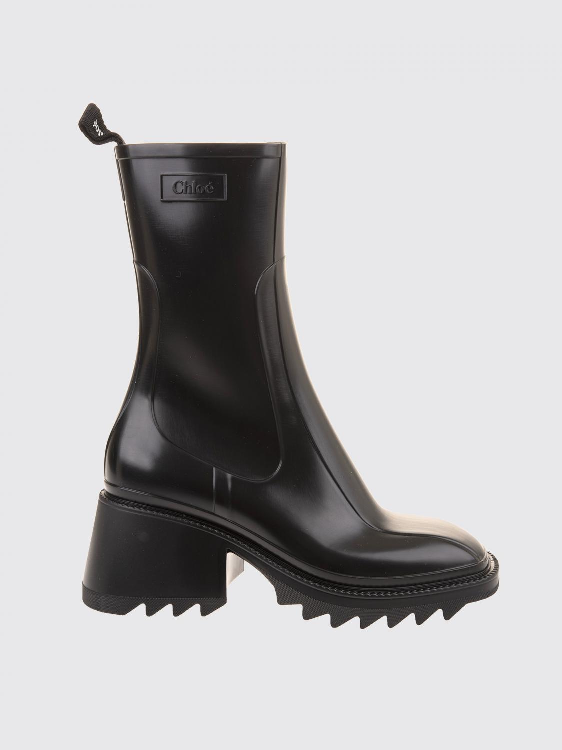 Chloé Chloe Women Black Rubber Ankle Boots