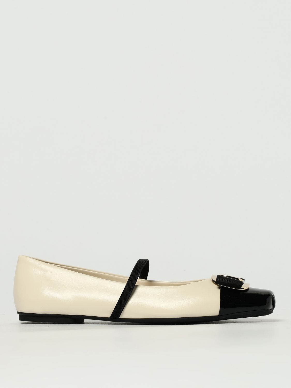 Ferragamo Ballerina New Vara In Pelle