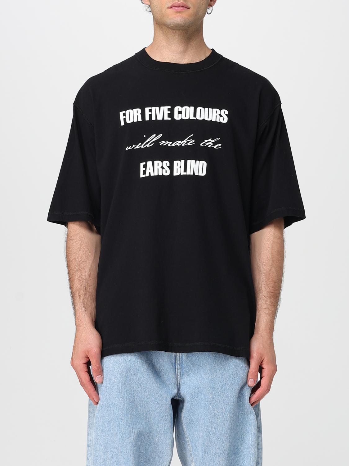 Undercover Graphic Print Black T-shirt With Exposed-seam Detailing And Logo Patch