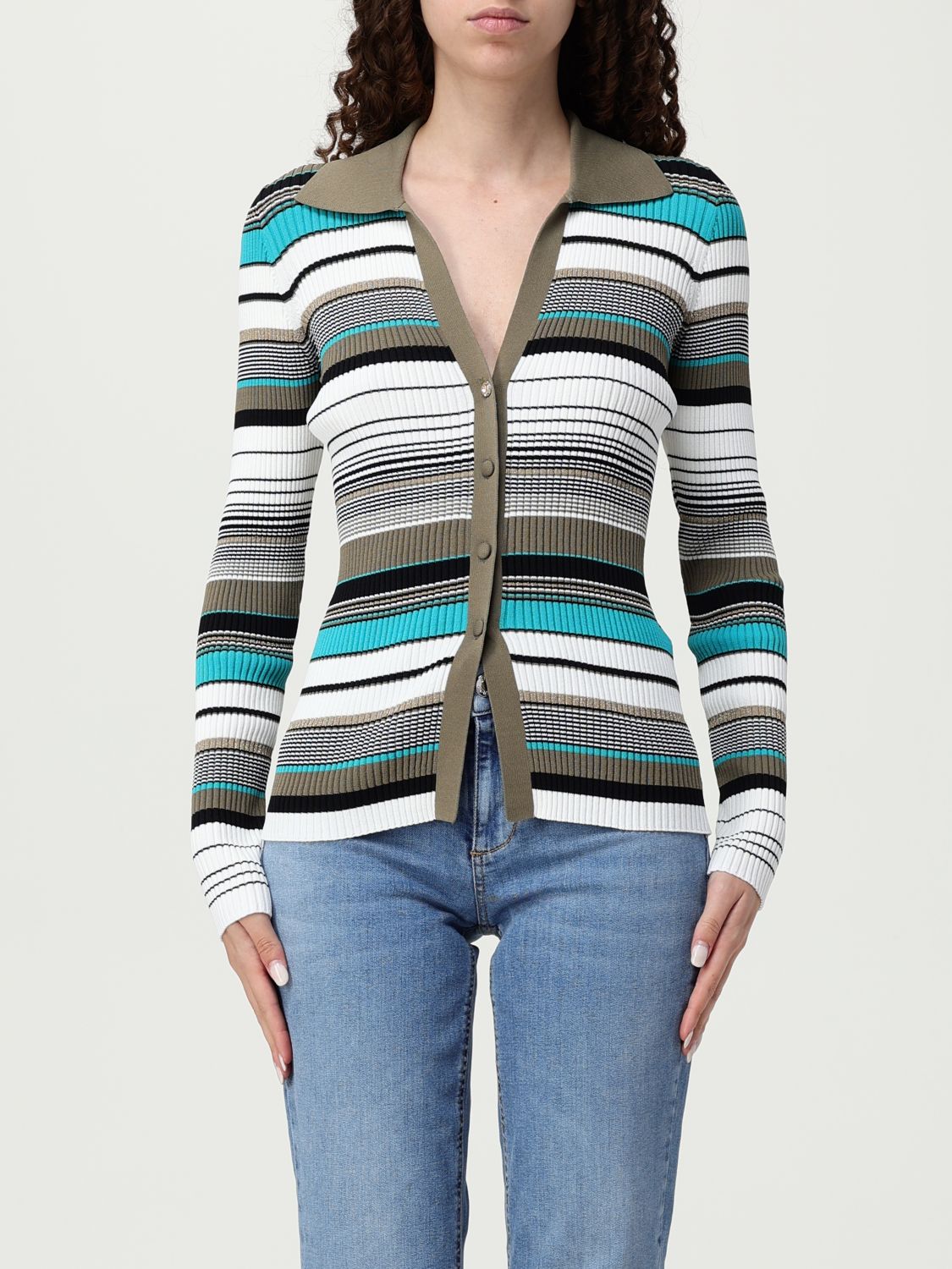 Liu •jo Cardigan Liu Jo Woman Color Green In Multi