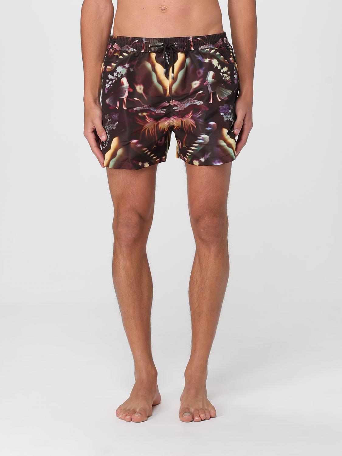 Paul Smith 'lumiere' Print Swim Shorts Brown