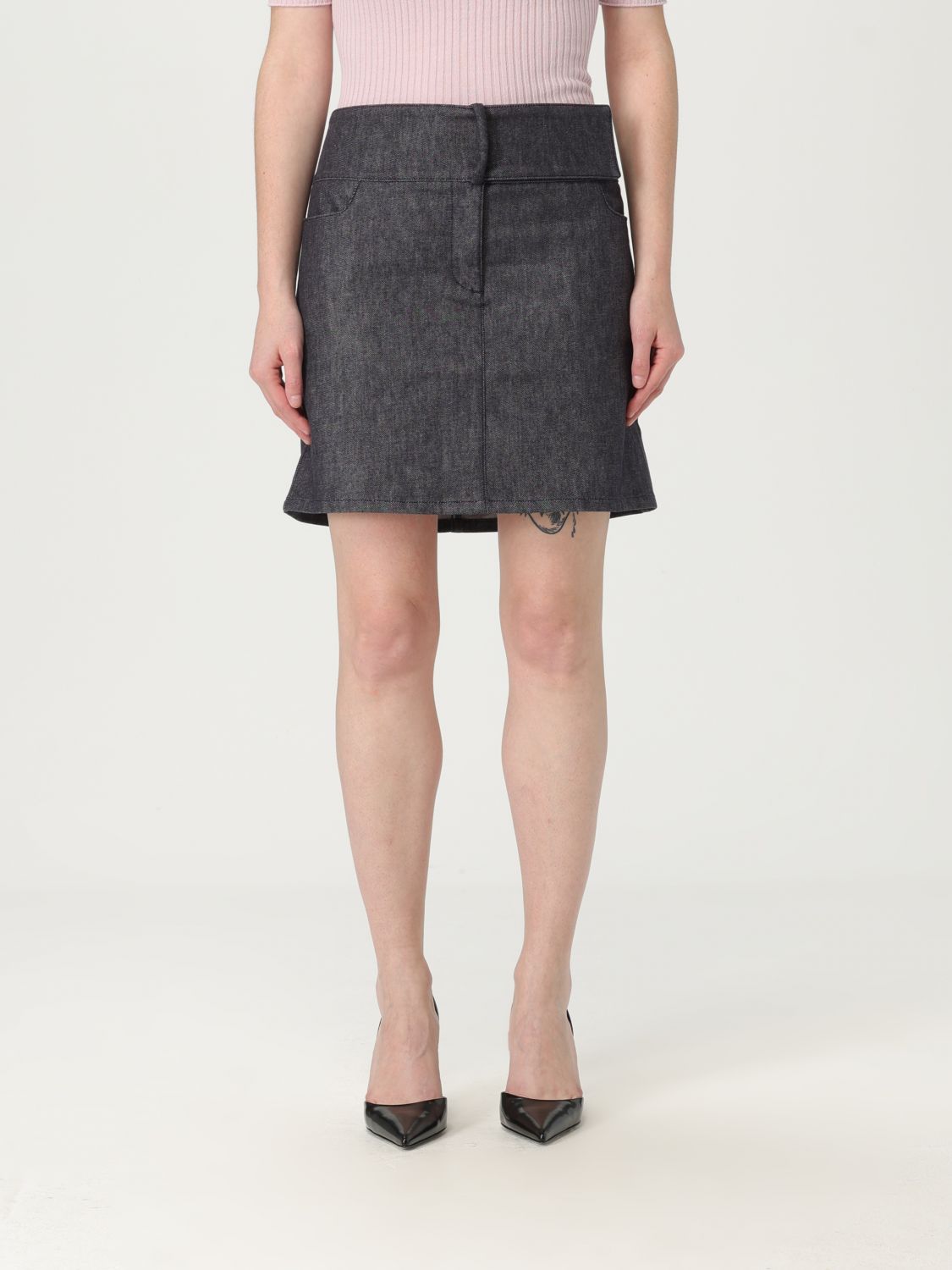 Shop Courrèges Skirt Woman Color Grey