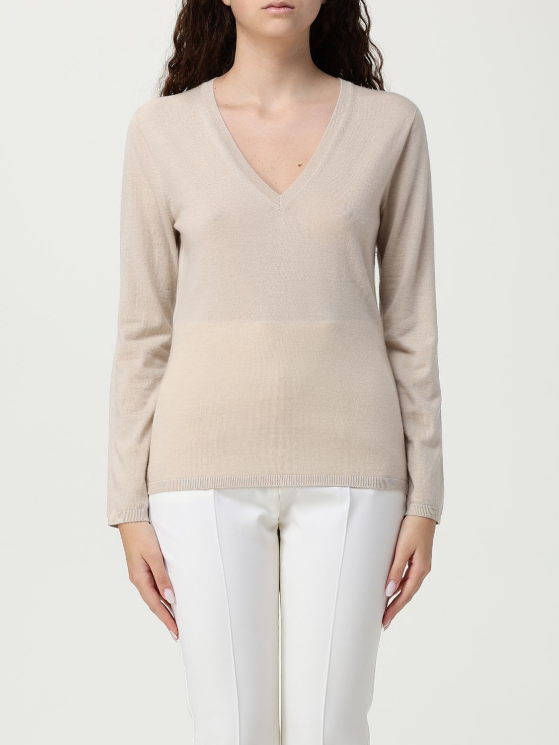 Max Mara Top Woman Color Sand In Neutral