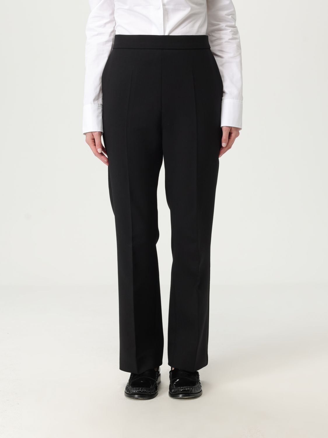 Max Mara Pants Woman Color Black In Black