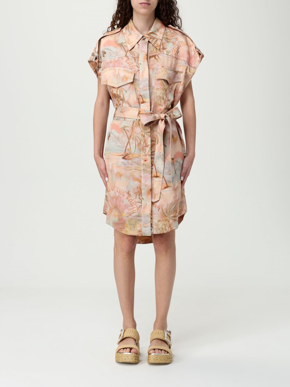 Zimmermann Illuminate Sleeveless Tunic Guava Morning