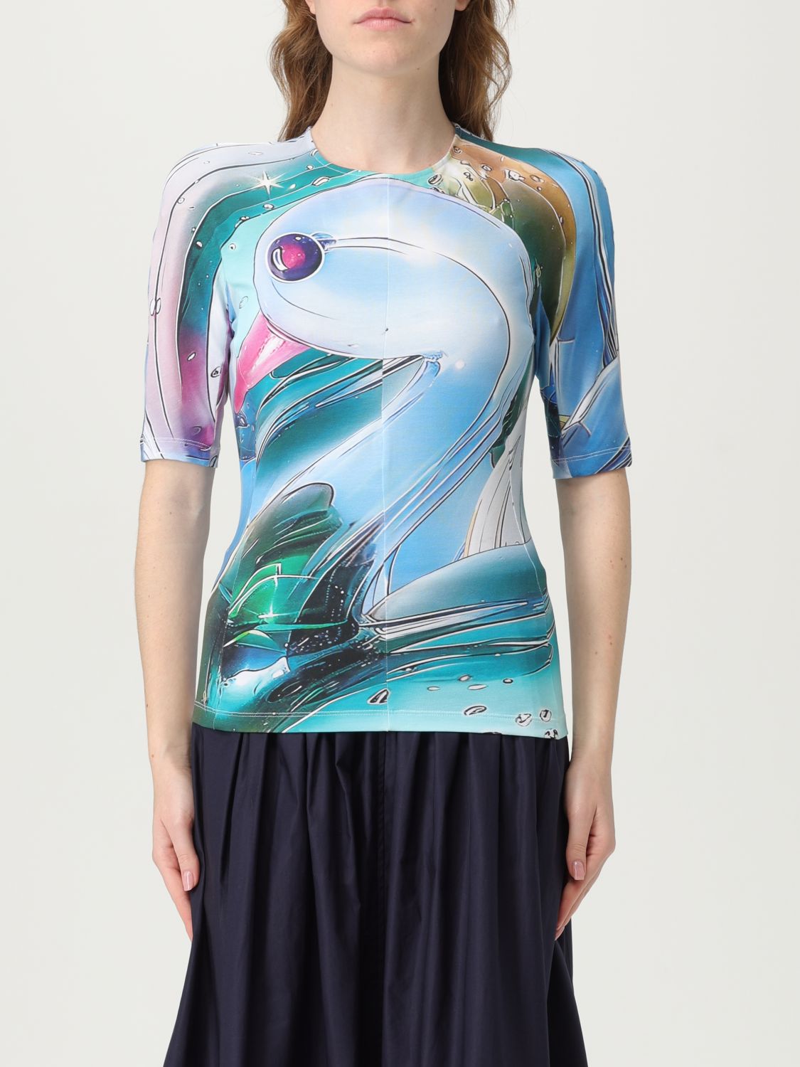 TORY BURCH T-SHIRT TORY BURCH WOMAN COLOR MULTICOLOR H01103005