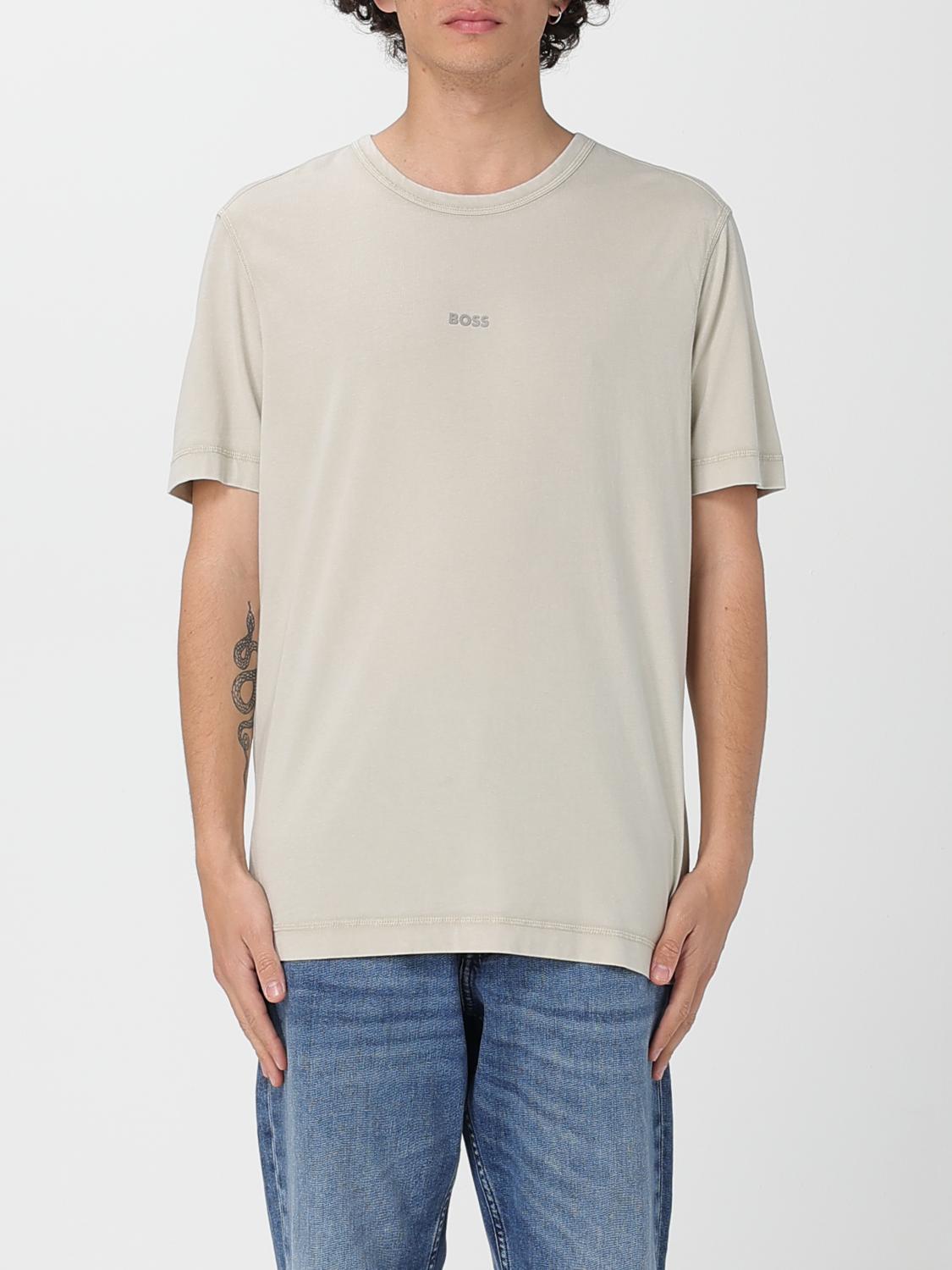 Hugo Boss T-shirt Boss Uomo Colore Beige In Brown