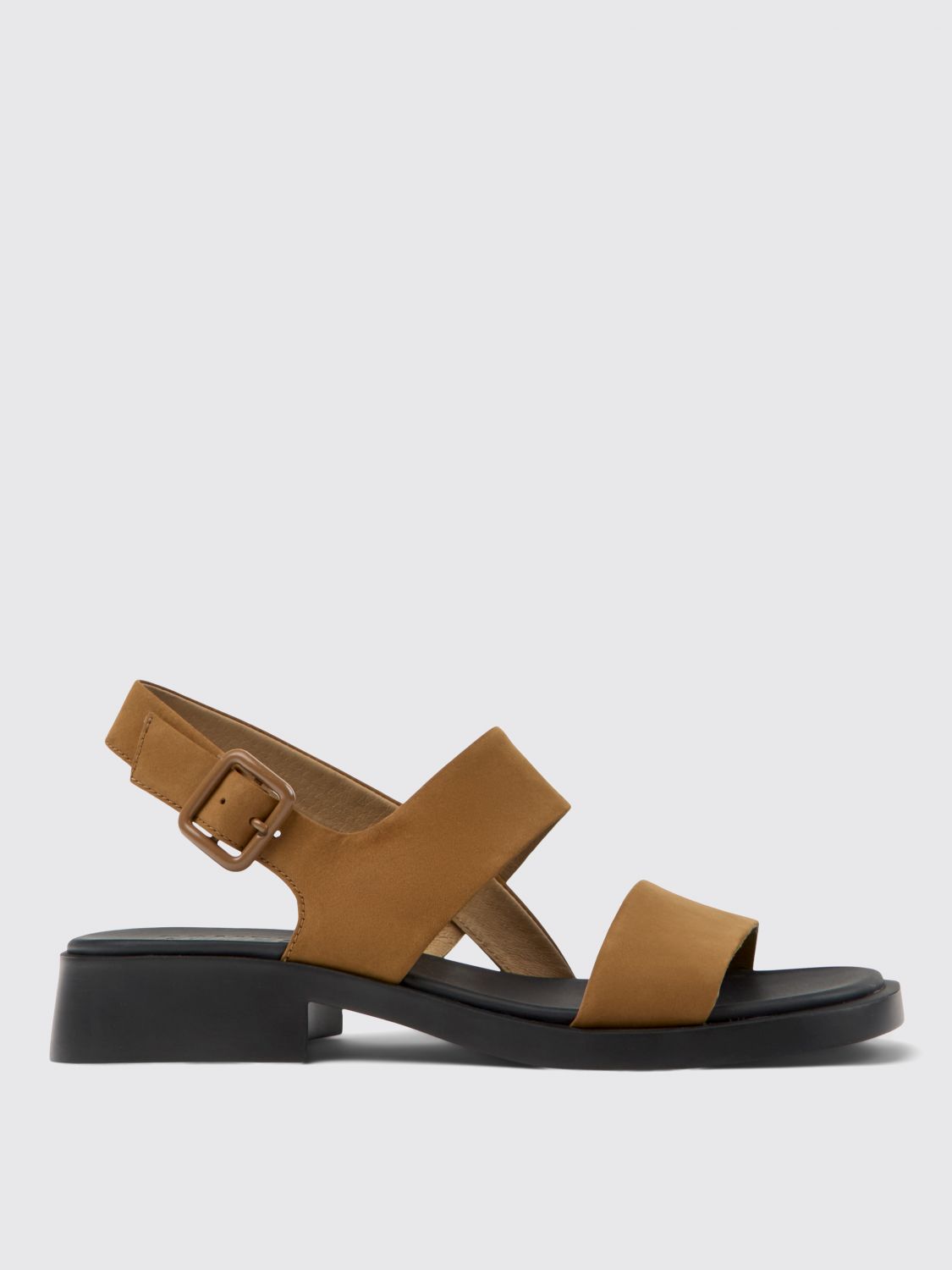 Shop Camper Flat Sandals Woman Color Brown