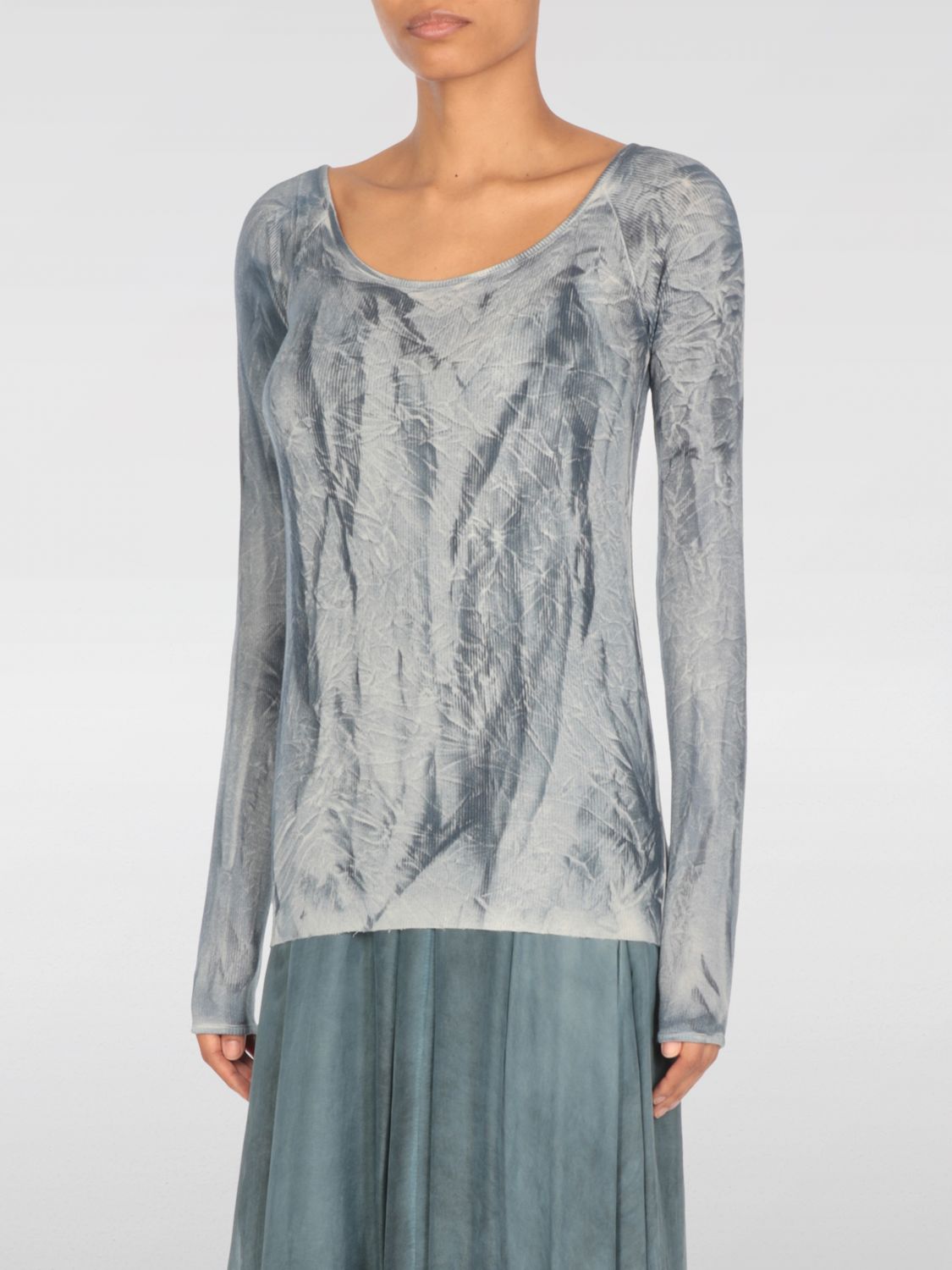 Avant Toi Blue Silk Blend Sweater