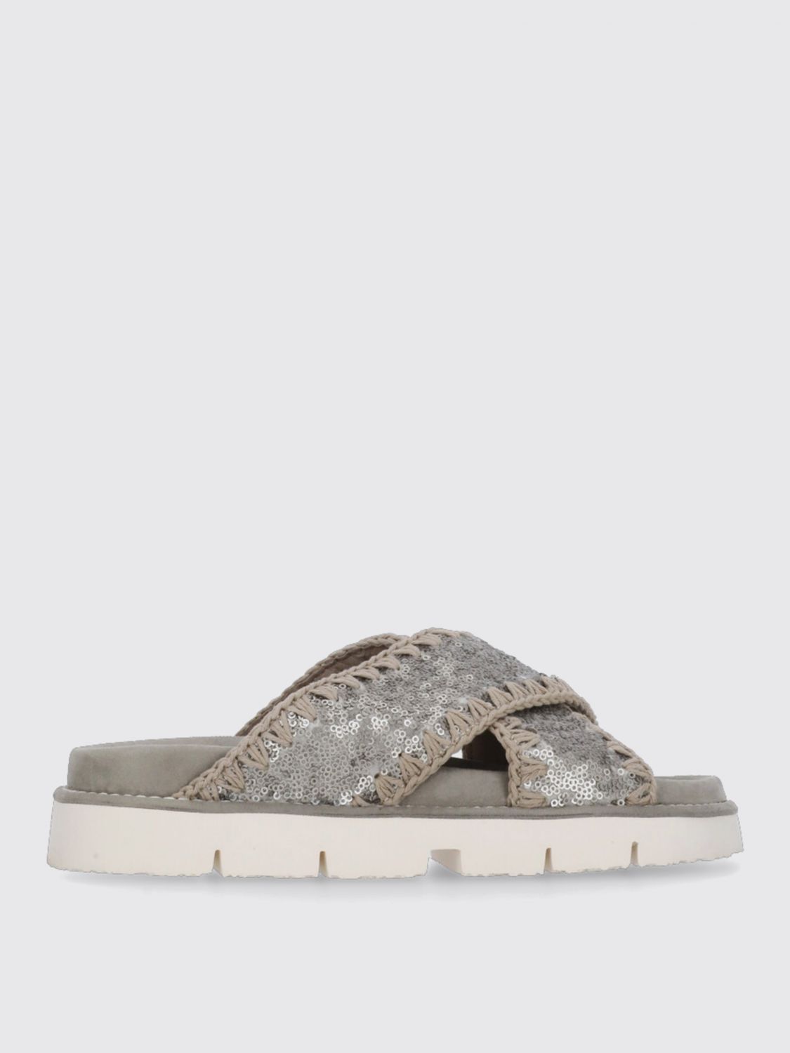 MOU FLAT SANDALS MOU WOMAN COLOR SILVER H01338061