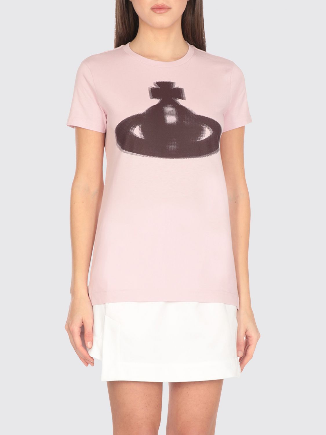 Vivienne Westwood Crew Neck Graphic Print Spray-paint Effect Top