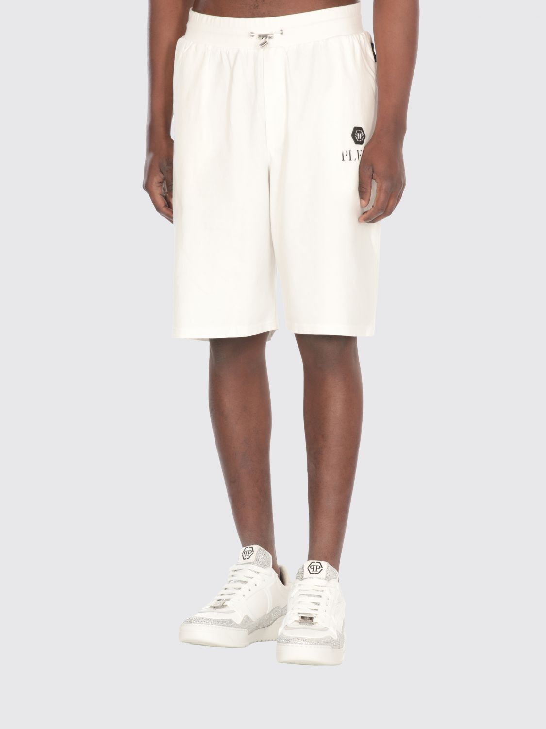 Philipp Plein White Cotton Shorts