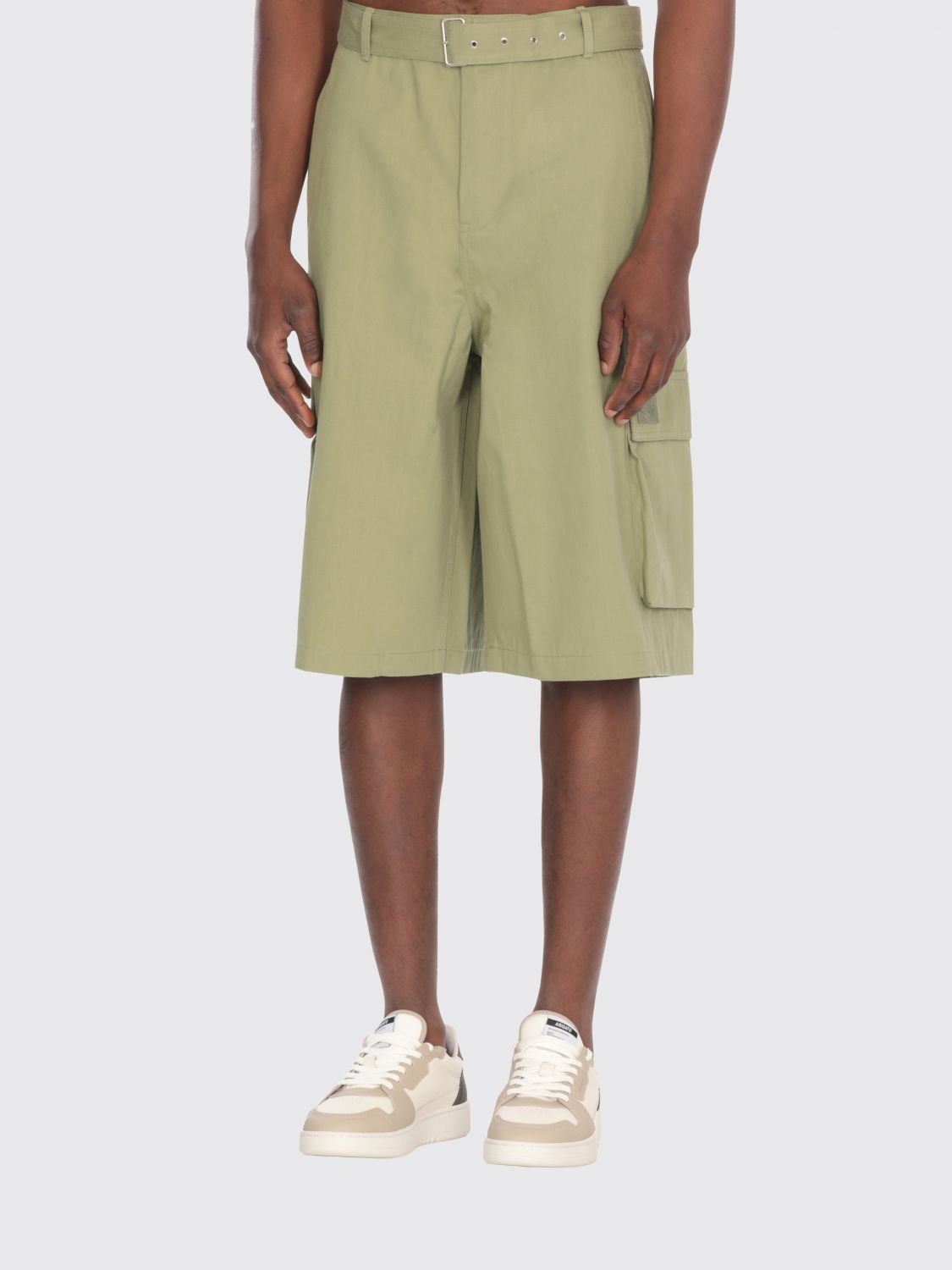 Shop Maison Kitsuné Short Men Color Green
