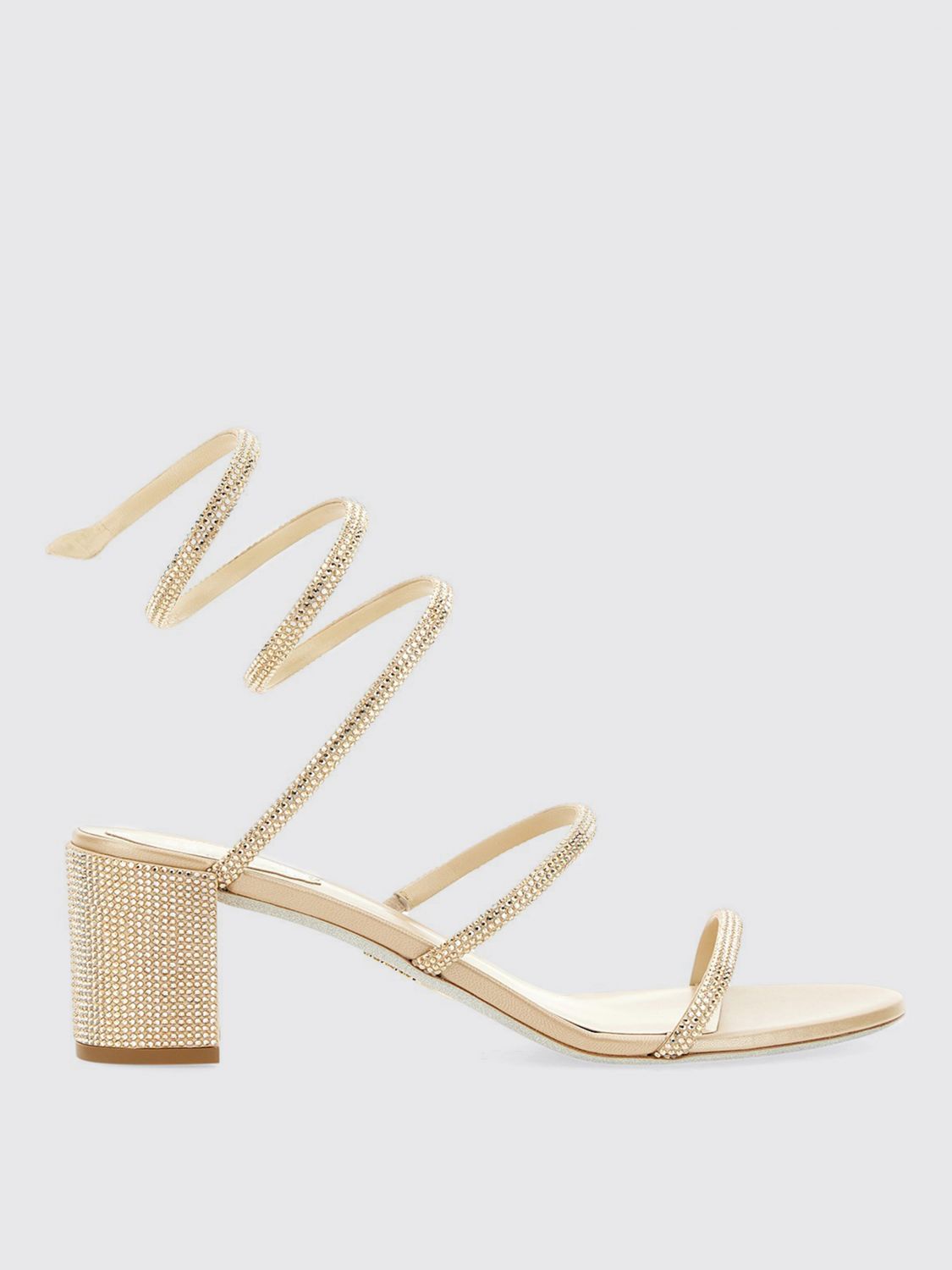 René Caovilla Rene Caovilla Embellished Fabric Cleo Sandals In Neutral