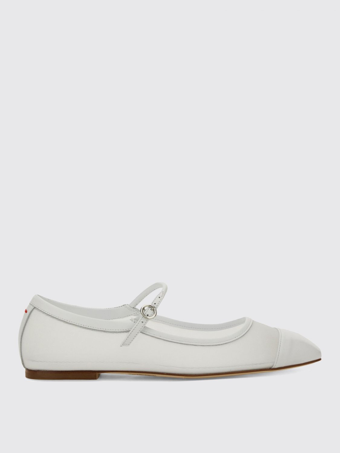 Aeyde White Uma Mesh Toe-cap Ballerina Flats
