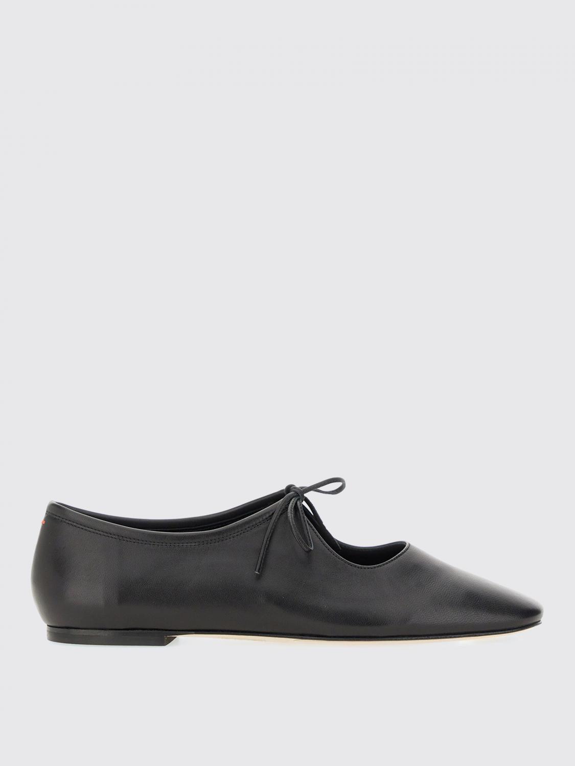 Aeyde Aeydē Pointed Toe Nappa Leather Flats