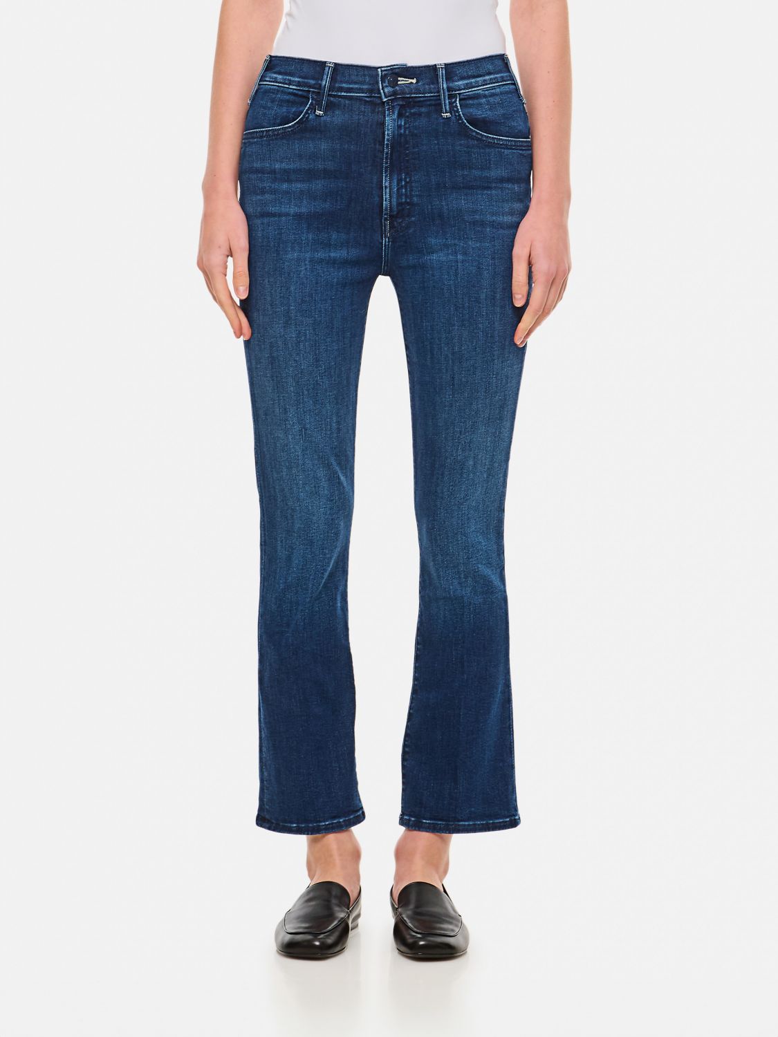 Mother The Hustler Ankle Jeans Corner Piece In Blue
