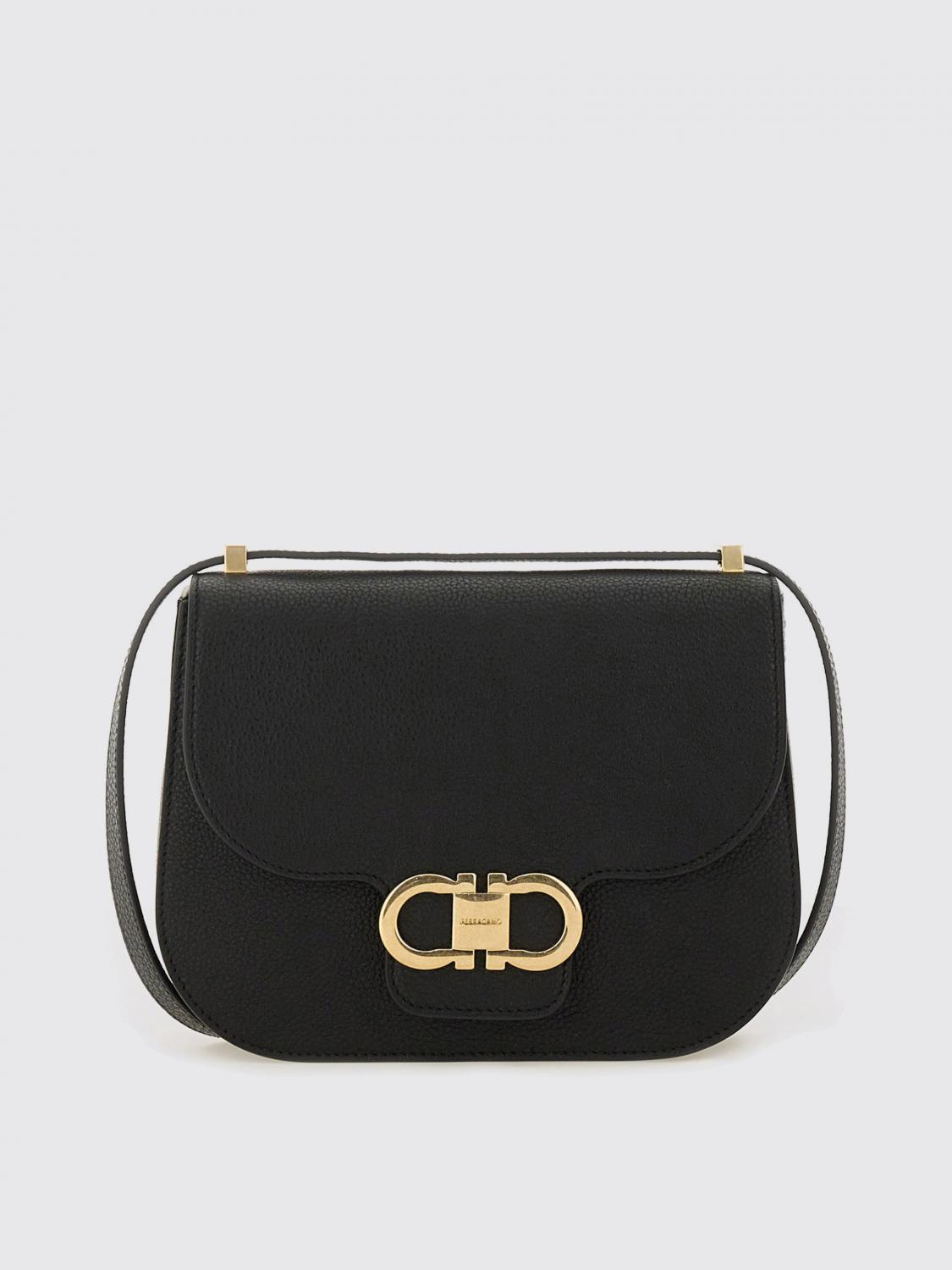 Ferragamo Double Gancini Crossbody Flap Bag In Pattern
