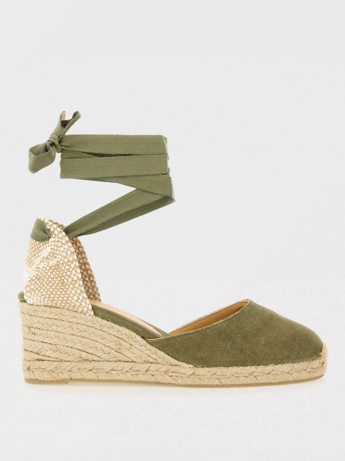 Shop Castaã±er Espadrilles Castañer Woman Color Green
