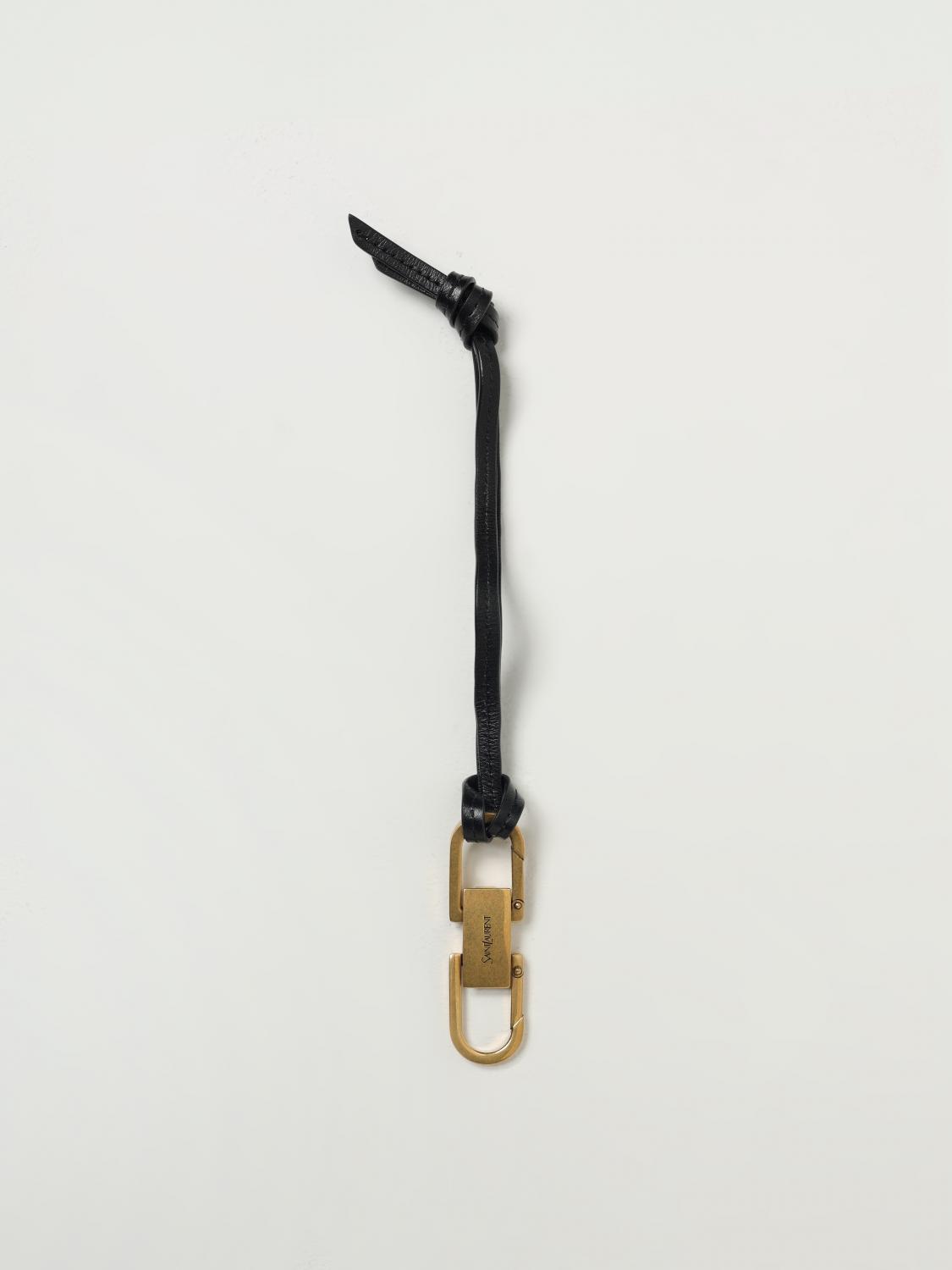 Portachiavi Saint Laurent in pelle ed ottone