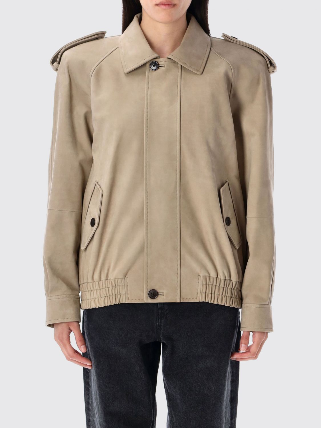Saint Laurent Nubuck Bomber Jacket