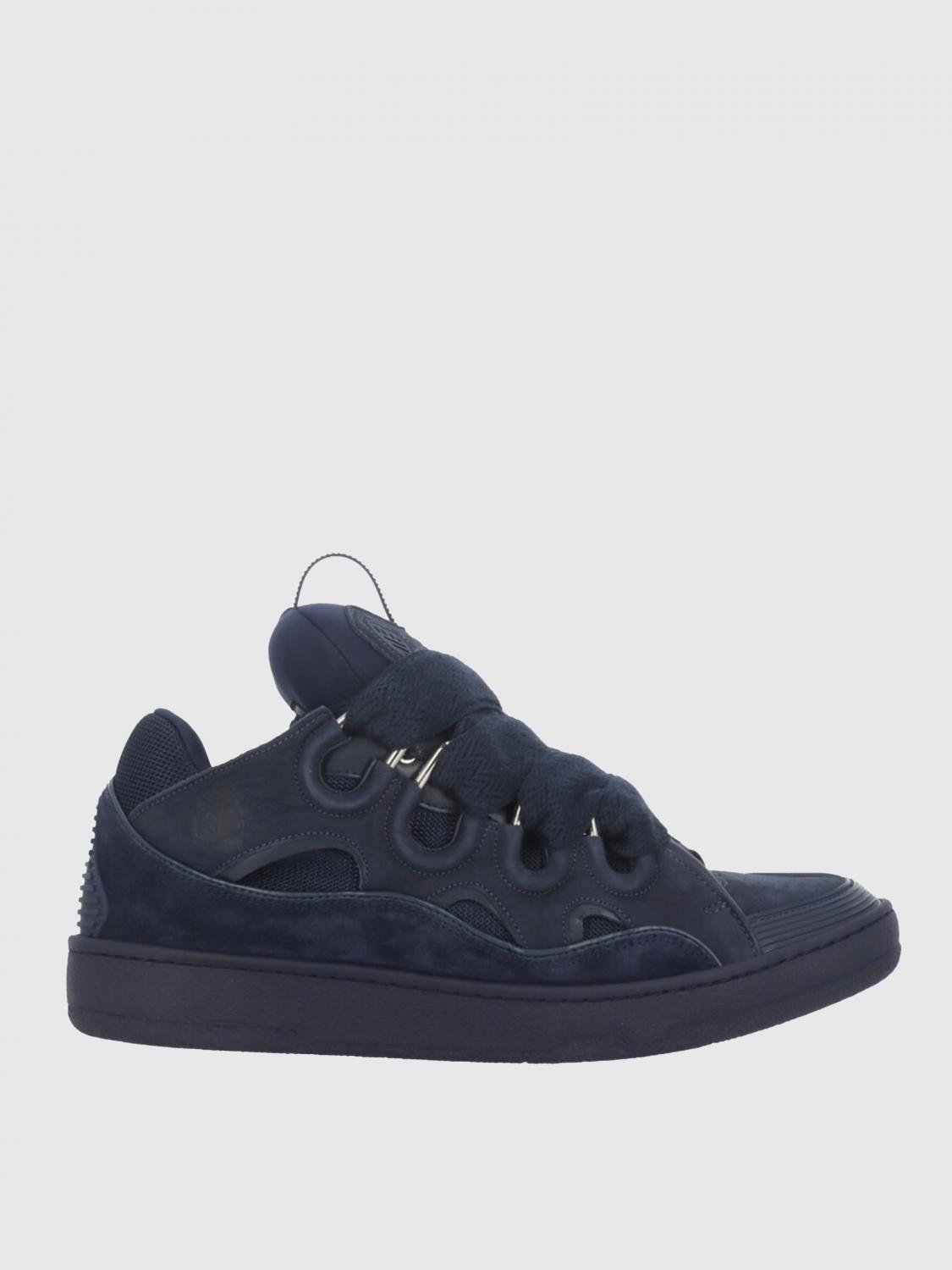 Lanvin Dark Blue Curb Sneakers
