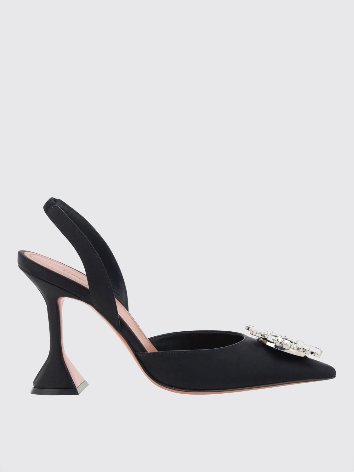 Shop Amina Muaddi High Heel Shoes Woman Color Black