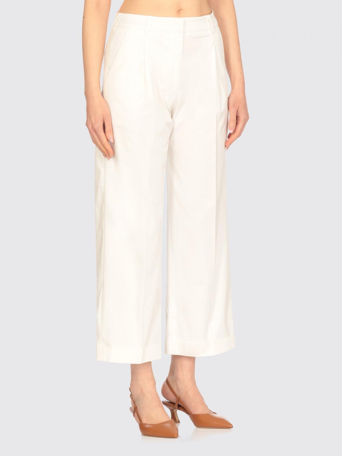 Pt Torino Pantalone  Donna Colore Bianco