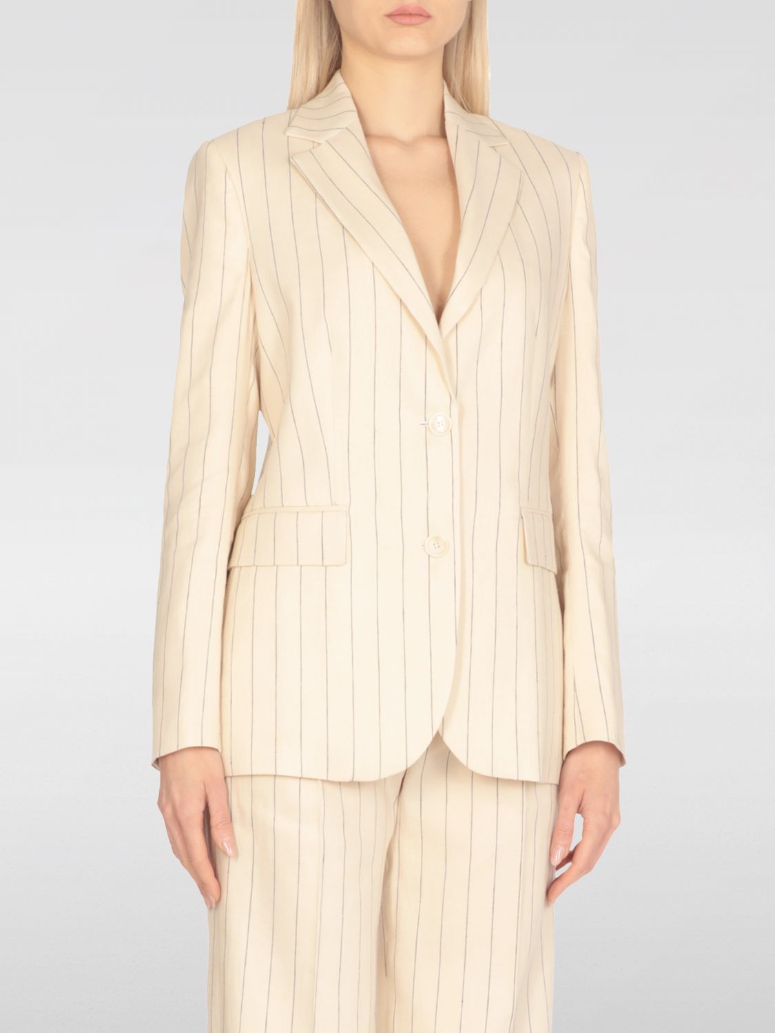 Shop Pt Torino Blazer Woman Color Ivory