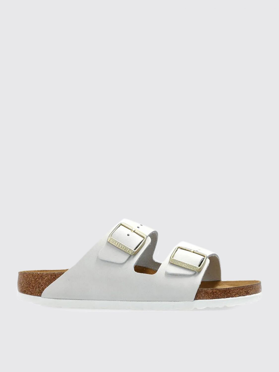 Birkenstock Arizona Birko-flor Triple White Narrow Fitting Sandals