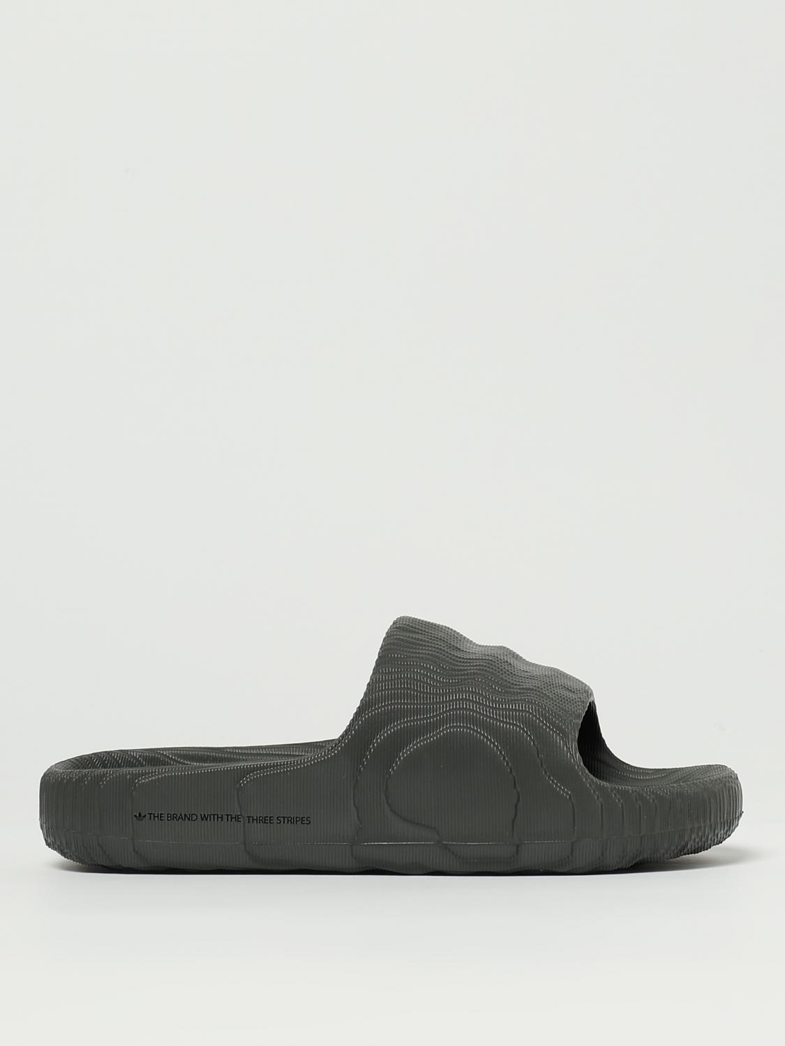 Adidas Originals Adilette Textured Slide Sandals In Animal Print