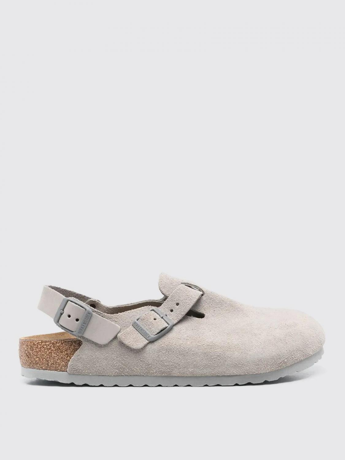 Birkenstock Tokio Suede Mules In Gray