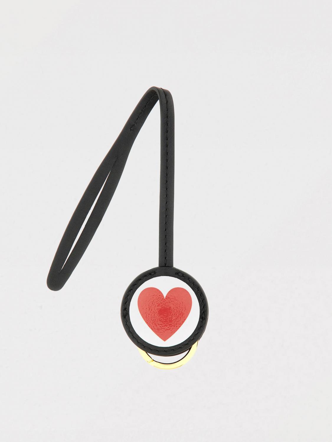Moschino Portachiavi Heart Couture In Pelle